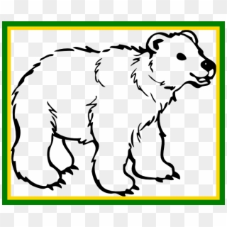 Clipart Black And White Stock The Best Collection Share - Polar Bear Black And White Clipart, HD Png Download
