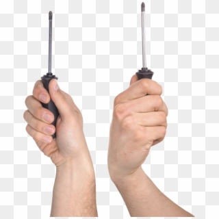 Screwdriver With Hand Png Image - Hand With Screw Driver, Transparent Png