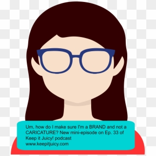 Clipart Girl With Glasses, HD Png Download