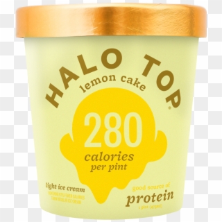 Halo Top Light Ice Cream Lemon Cake, 1 Pint - Label, HD Png Download
