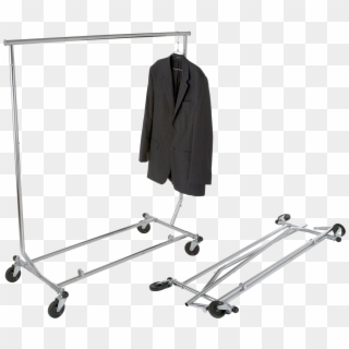 Econoco Collapsable Rolling Clothes Rack- Heavy Duty - Clothes Hanger, HD Png Download