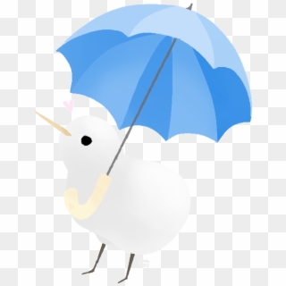Albino Kiwi Holding A Umbrella - Bird Holding An Umbrella, HD Png Download