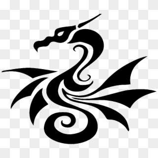 Dragon Easy Tribal Tattoo Design, HD Png Download