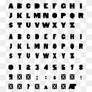 Font Characters - Bold Font, HD Png Download