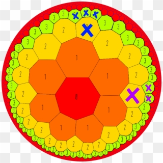 For Example, The Yellow Heptagon Marked In Blue Corresponds - Circle, HD Png Download