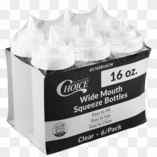 Wide Mouth Squeeze Bottles 6-pack 16 Oz - Tissue Paper, HD Png Download