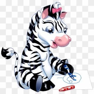 Zebra Cartoon Cartoonankaperlacom - Baby Girl Zebra Cartoon, HD Png Download
