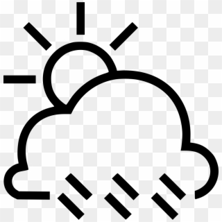 Light Rain Comments - Partly Cloudy Icon Svg, HD Png Download