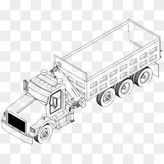Line Drawing Of Truck, HD Png Download