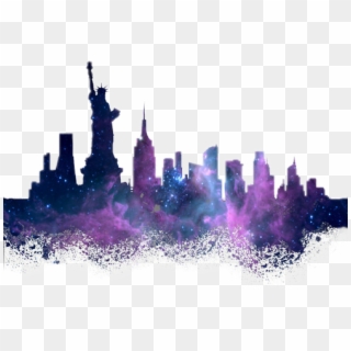 #newyork #city #galaxy #ciudad - Watercolour Art New York, HD Png Download