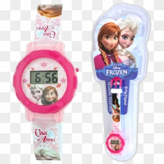 Official Wrist Watch Disney Frozen Anna E Elsa - Orologio Elsa E Anna, HD Png Download
