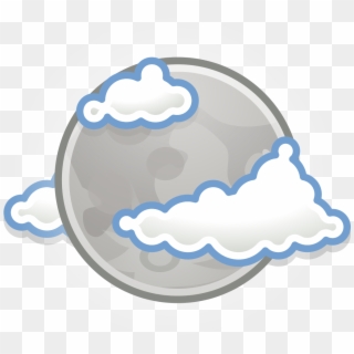 Gnome Weather Few Clouds Night - Weather Clouds Night Png, Transparent Png