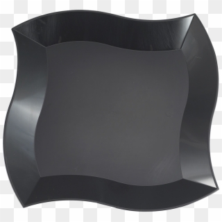 Black Plastic 10in Wave Dinner Plate - Metal, HD Png Download