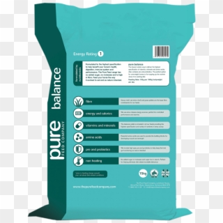 Pure Balance Back Of Bag - Pure Feed, HD Png Download