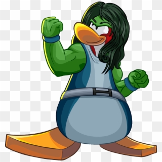 Shehulk - Club Penguin Marvel Takeover Party, HD Png Download