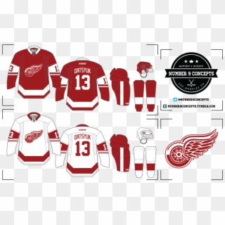 Detroit Red Wings Concept [by Matthew M - Montreal Canadiens Jersey Idea, HD Png Download