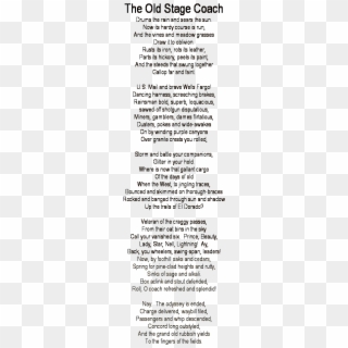 The Old Stage Coach Poem - Private Equity Thank You Email, HD Png Download