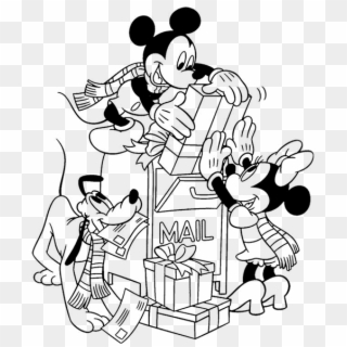 10 Regalos De Navidad Mickey Minnie - Disney Christmas Colouring Pages, HD Png Download