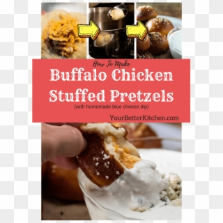 Buffalo Chicken Stuffed Pretzel Bites With Blue Cheese - Chocolate, HD Png Download
