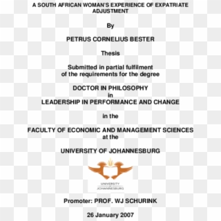 Pdf - University Of Johannesburg, HD Png Download