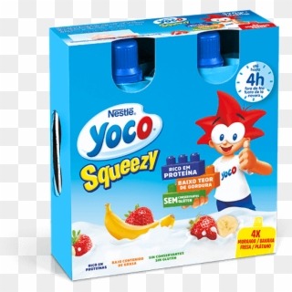 Nestlé Yoco Squeezy Fresa Y Plátano - Nestle Yoco, HD Png Download