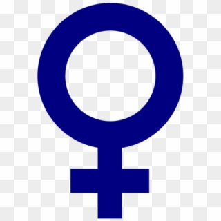 Girl Symbol Clipart - Female Gender Symbol Blue, HD Png Download
