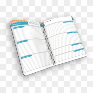 Open Spiral-bound Planner With Lined Days - Book, HD Png Download