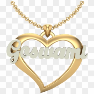 Bold Heart Styled Personalized Bling Name Necklace - Vivienne Westwood Mayfair Necklace, HD Png Download