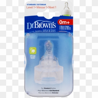 Dr Brown's Natural Flow Silicone Nipples - Plastic Bottle, HD Png Download