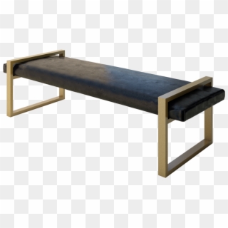 Small Square Modern Bench - Gray Velvet Bench, HD Png Download