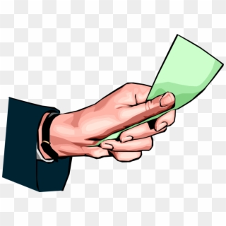 Vector Illustration Of Hand Holding Cash Currency Money - Деньги Рука Png, Transparent Png
