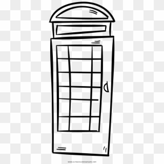Phone Booth Coloring Page - Line Art, HD Png Download