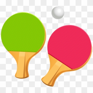 Table Tennis Ping Pong Paddles Png Vector Clipart - Ping Pong, Transparent Png