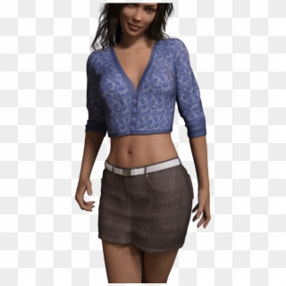 Free Texture Set For The Jeanz Skirt Outfit For Genesis - Miniskirt, HD Png Download