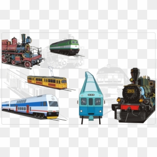 Trains And Trams Clipart, HD Png Download