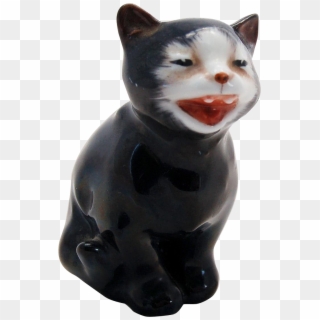 Vintage Royal Doulton Lucky Cat Figurine K12 Black - Domestic Short-haired Cat, HD Png Download