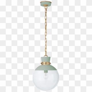 Lucia Medium Pendant In Celedon And Gild With Clear - Ceiling Fixture, HD Png Download