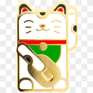 Lucky Cat Pin - Crest, HD Png Download