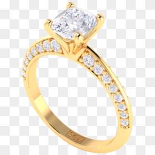 Cushion Cut Diamond Ring - Pre-engagement Ring, HD Png Download