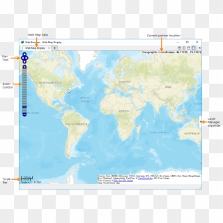 The Toolbox Displays The Web Map In A Browser Window, - Atlas, HD Png Download