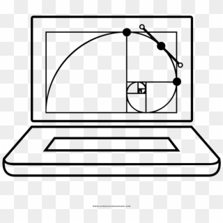 Golden Ratio Laptop Coloring Page - Golden Ratio, HD Png Download