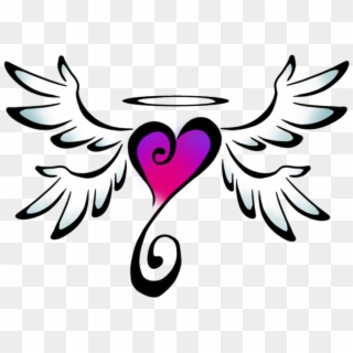 Heart Tattoos Free Download Png - Cool Drawings Of Hearts With Wings, Transparent Png