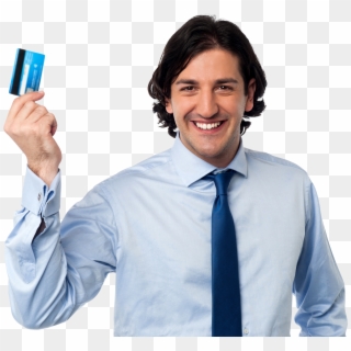 Man Holding Credit Card Png, Transparent Png