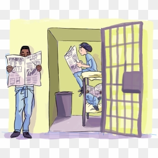 Journalism Locked Behind State Prison Bars - Cartoon, HD Png Download