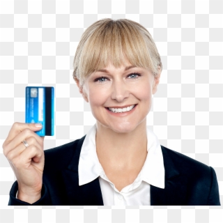 Free Png Download Women Holding Credit Card Png Images, Transparent Png