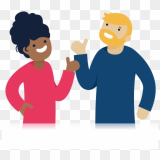 Illustration Of Two People Giving Each Other A Thumbs - Person Talking Transparent Background, HD Png Download