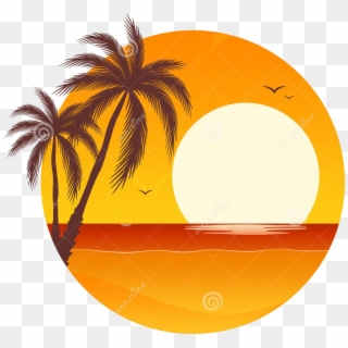 Event 2017 Jan Sunset Sips - Palm Tree With Sunset Png, Transparent Png