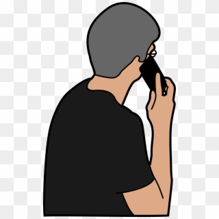 This Free Icons Png Design Of Person With Telephone, Transparent Png
