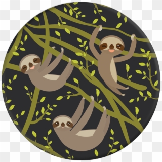 Sloths A Lot Popsocket, Front View - Sloths A Lot Popsocket, HD Png Download