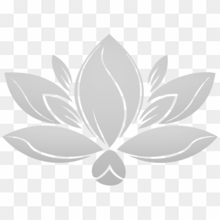 Lotus Gray No Background - Lotus Flower Black And White Clipart, HD Png Download